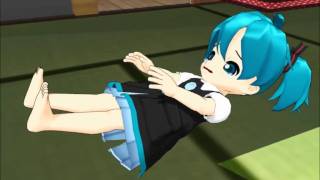 【MikuMikuDance】 Little Miku is NOT able to get up