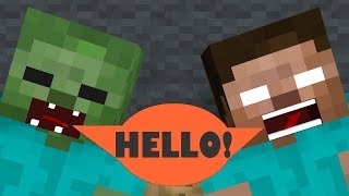 Monster School: Mobs CAN speak  - Minecraft Animation
