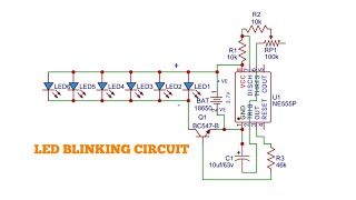 DIY LED BLINKING CIRCUIT WITH IC NE555