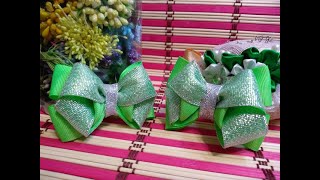 Бантики малюки канзаши из ленты 2.5см// DIY Baby bows// Archi bambino