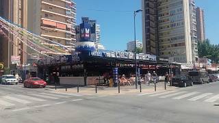 Benidorm bars. Foam pool party at the White Star. 15 June 2018.