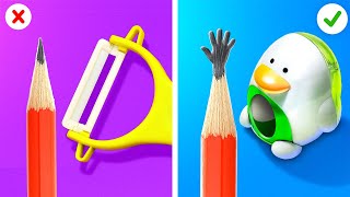 ПОЛЕЗНЫЕ ХИТРОСТИ-САМОДЕЛКИ ДЛЯ ШКОЛЫ || Как ходить на уроки и веселиться с друзьями от 123 GO Like!