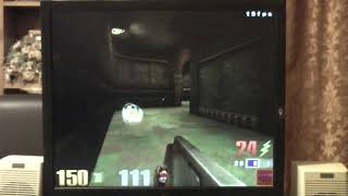 Latest Quake 3 beta on Amiga 4000 PPC - deathmatch