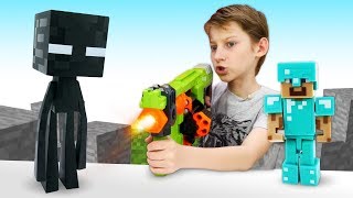 Эндермен просит о помощи. Игрушки Майнкрафт: видео для детей.