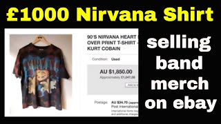 Selling band T-shirts on ebay - crazy prices for vintage merch