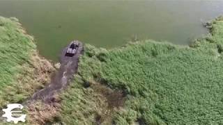 Квадроцикл Сокол 6х6 заход на кромку воды.