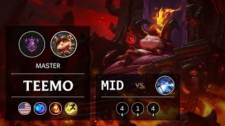 Teemo Mid vs Xerath - NA Master Patch 9.6