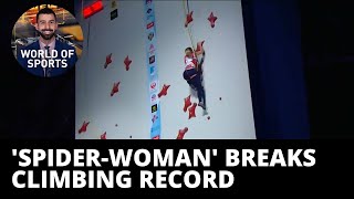 WATCH: 'Spider-Woman' breaks speed climbing world record