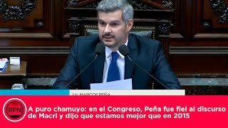 A puro chamuyo: en el Congreso, Peña dijo que estamos mejor que en 2015