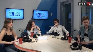 Грета Сабурова, Герман Андреев, Никита Осипов и Оксана Карая в программе  "Утро на Балткоме". MIX TV