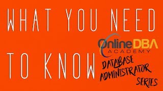 Oracle Database Administrator Tips #1 - What you need to know