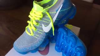 Nike Air VAPORMAX FLYKNIT "SPRITE"- 2018 (Collection)(Grey/Volt/Chlorine Blue)(Part 126)