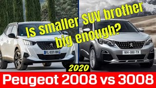 2020 Peugeot 2008 vs 2020 Peugeot 3008 (technical comparison)