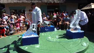 Busch Gardens Williamsburg Ice Carving competition.