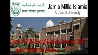 Crack  Jamia Milia  Islamia BA(Hons)English-2019