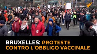 #Bruxelles: proteste contro le restrizioni #COVID e l'obbligo vaccinale