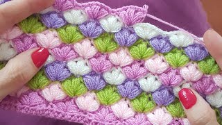 Çınar Lif/ Battaniye / Puff Stitch Blanket (by @hünerlieller)