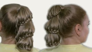 Какую Прическу Можно Сделать в Школу из Длинных Волос| Косичка Колокольчик Видео Урок