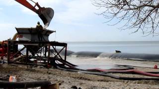 Sandpiper Beach Geotube Filling Oct 2, 2011