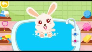 Купание малыша Панда Кики и Зайка Момо Мультфильм и игра для самых маленьких #Мультики #kiki