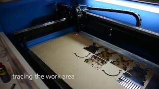 50 Watt CO2 laser cutter/engraver from China, ebay laser, blue and white laser