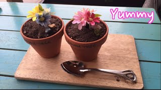 Banana Pudding Flower Pots in Seoul Dessert Vlog