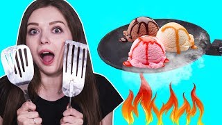 ЖАРИМ МОРОЖЕНОЕ В КИПЯЩЕМ МАСЛЕ! Мороженое за пять минут / Проверяю рецепт из интернета ? Afinka
