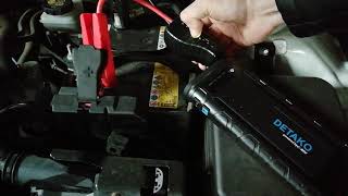 Detako 113 запуск двигателя в мороз пусковым устройством бустером jump starter при севшем акб