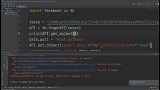 Basic python facebook graph api [EP2] - Page post