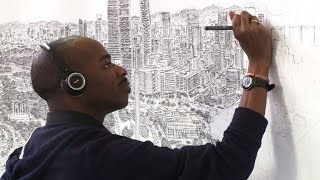 Autistic artist draws Mexico City using photographic memory