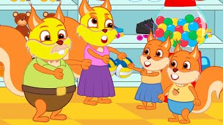 Famille d'Écureuil - Couvert De Gomme Animé 2023 en Français