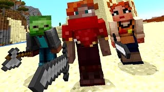 МАМА vs ЗОМБЯК :) Майнкрафт с РОДИТЕЛЯМИ по сети на Телефоне. Minecraft PE 0.14.3 ЛетсПлей КокаПлей