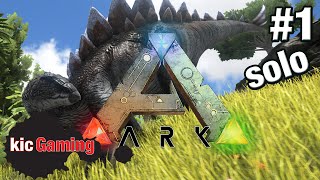 Let's Play ARK: Survival Evolved single player gameplay survival Ep 1 - Meet the raptor - Pt 1