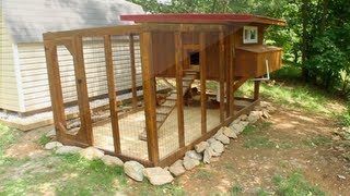 Backyard chickens - Chicken coop tour- Easy to clean