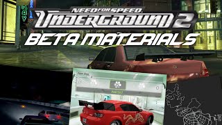 Need For Speed Underground 2 - Beta materials
