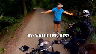 Angry Jogger in Woods [English SUBTITLES] | Supermoto | GoPro Hero 3