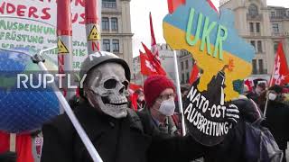 Germany: Hundreds rally against MSC and NATO in Munich amid Ukraine crisis