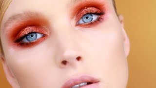 How-To Create This Vibrant Burnt Orange Smoky Eye Makeup Look Using Sunrise Palette