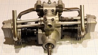 Inside ASP FT160AR Twin Cylinder Glow Engine
