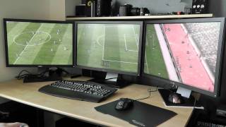 NAKOS VIDEO - FIFA 11 TEST - Nvidia Surround - EVGA GTX590 QUAD SLI - i7 990x - 3 Monitor