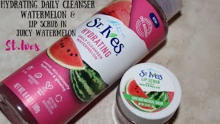St. Ives Hydrating Daily Cleanser Watermelon & Lip Scrub in Juicy Watermelon #lipscrub #facewash