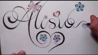 How To Draw a Name in Fancy Script Writing