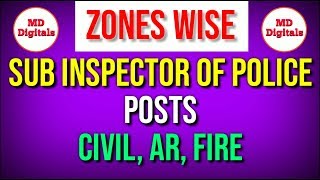 Zone Wise TS Police SI Vacancies 2018-19