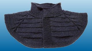 Манишка регланом с планкой. Манишка спицами для мужчин. Манишка спицами. Ч. 1. (dickey Raglan. P. 1)