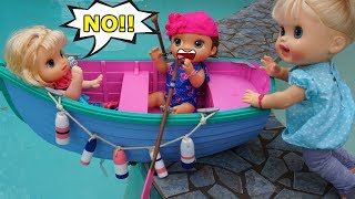 BABY ALIVE Goes  Swimming & Boating But Mean Audrey Ruins The Fun!