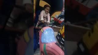 Little girl riding pony horse! Kids fun
