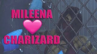 Mileena Flirting with Pokemon Mega Charizard X Resident Evil 2 Remake