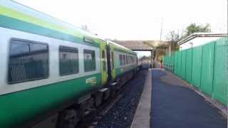 Dublin bound Mk4 through Portarlington Station.