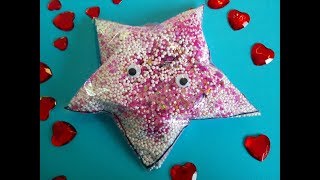 DIY прозрачные сквиши в форме звезды. Как сделать антистресс игрушки squishy