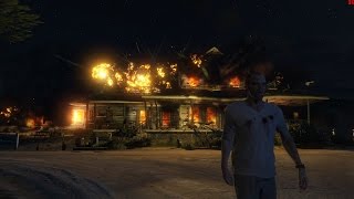 Тревор сжигает лабораторию GTA 5 PC